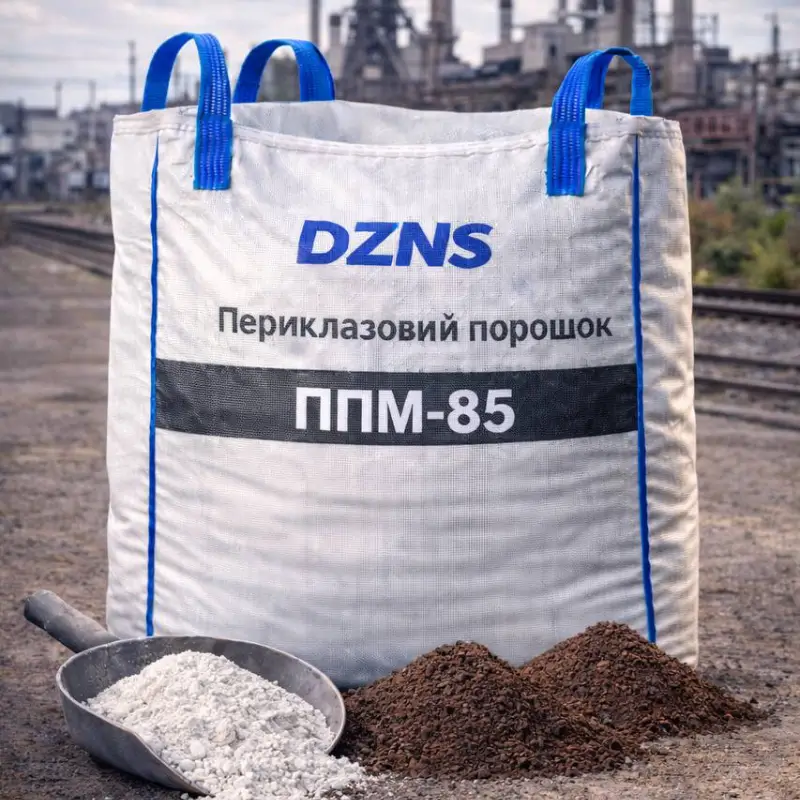 Порошок переклазовий ППМ-85 містить дрібнозернисті фракції